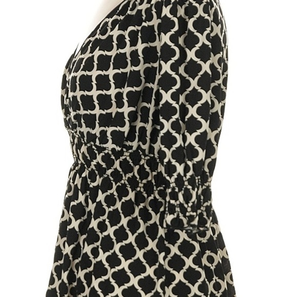 Studio M Chic Black and White Patterned top - Picture 5 of 6